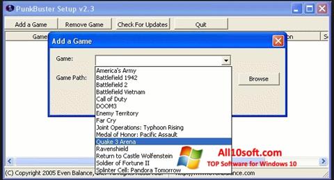 لقطة شاشة PunkBuster لنظام التشغيل Windows 10