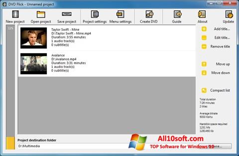 لقطة شاشة DVD Flick لنظام التشغيل Windows 10