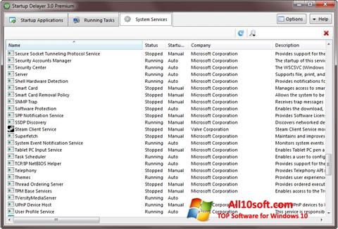 لقطة شاشة Startup Delayer لنظام التشغيل Windows 10