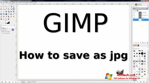 لقطة شاشة GIMP لنظام التشغيل Windows 10