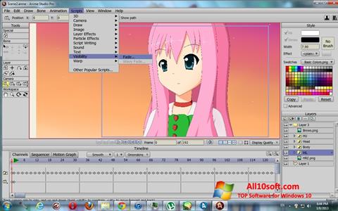 لقطة شاشة Anime Studio لنظام التشغيل Windows 10