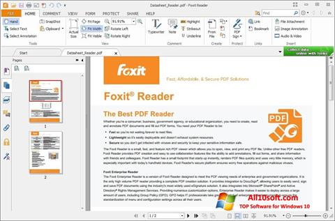 لقطة شاشة Foxit Reader لنظام التشغيل Windows 10