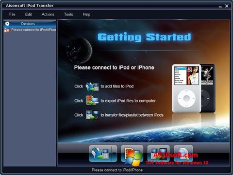 لقطة شاشة iPhone PC Suite لنظام التشغيل Windows 10