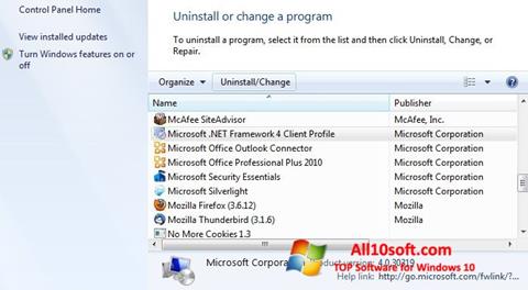 لقطة شاشة Microsoft .NET Framework لنظام التشغيل Windows 10