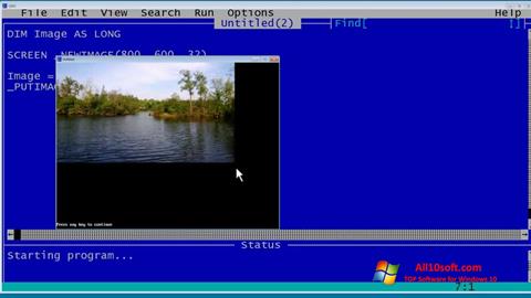 لقطة شاشة QBasic لنظام التشغيل Windows 10