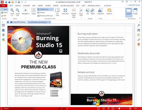 لقطة شاشة Soda PDF لنظام التشغيل Windows 10