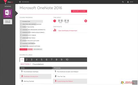 لقطة شاشة Microsoft OneNote لنظام التشغيل Windows 10
