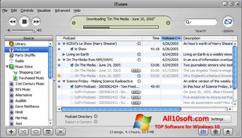 لقطة شاشة iTunes لنظام التشغيل Windows 10