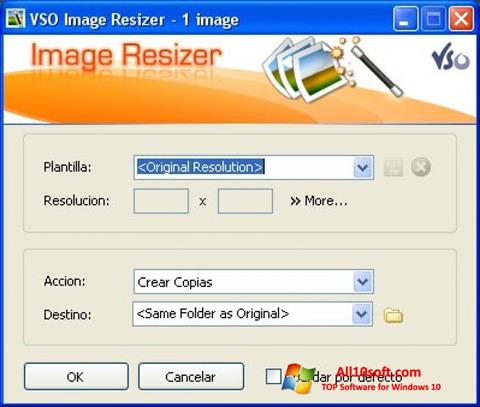 لقطة شاشة VSO Image Resizer لنظام التشغيل Windows 10