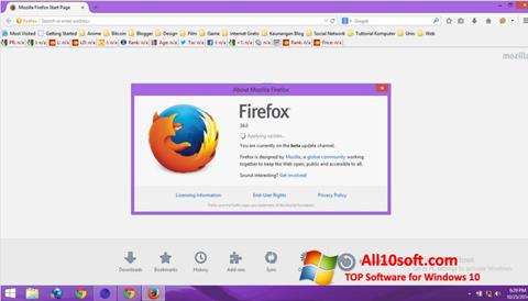 لقطة شاشة Mozilla Firefox Offline Installer لنظام التشغيل Windows 10