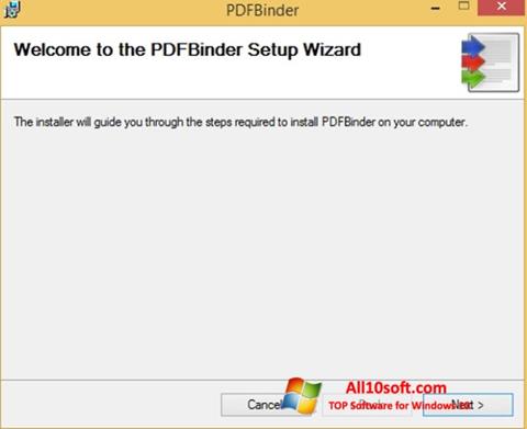 لقطة شاشة PDFBinder لنظام التشغيل Windows 10