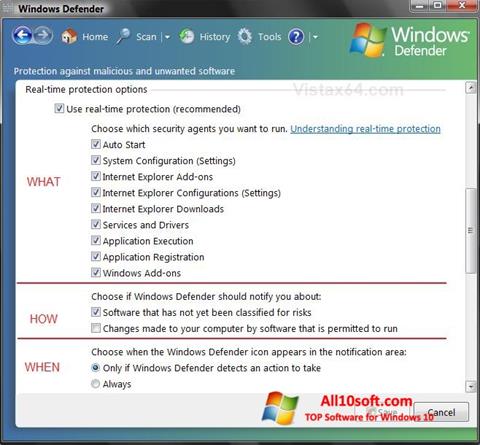 لقطة شاشة Windows Defender لنظام التشغيل Windows 10