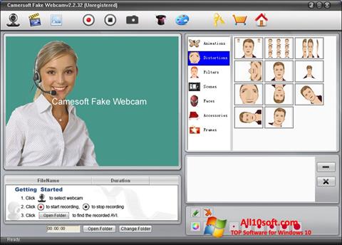 لقطة شاشة Fake Webcam لنظام التشغيل Windows 10
