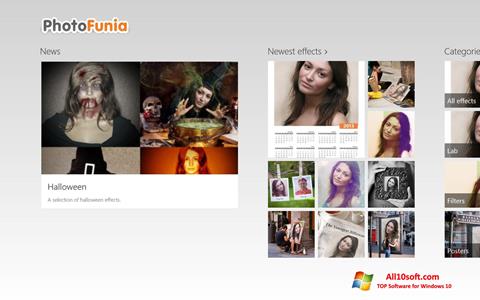 لقطة شاشة PhotoFunia لنظام التشغيل Windows 10