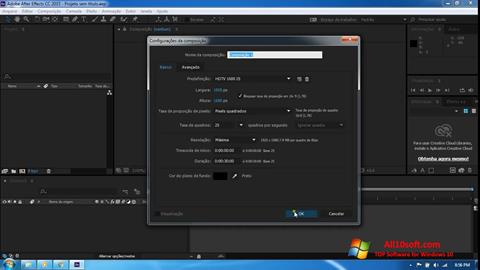 لقطة شاشة Adobe After Effects CC لنظام التشغيل Windows 10