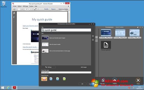 لقطة شاشة Screenpresso لنظام التشغيل Windows 10