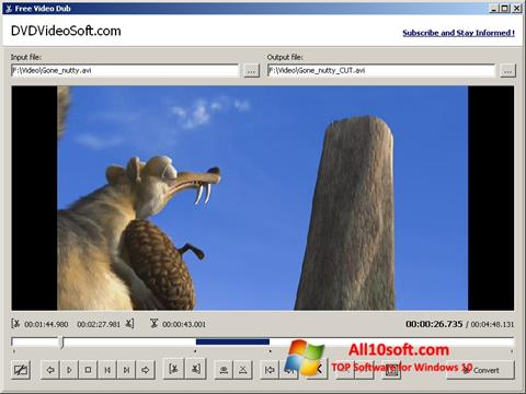 لقطة شاشة Free Video Dub لنظام التشغيل Windows 10