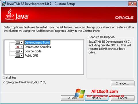 لقطة شاشة Java Development Kit لنظام التشغيل Windows 10