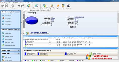 لقطة شاشة Paragon Hard Disk Manager لنظام التشغيل Windows 10