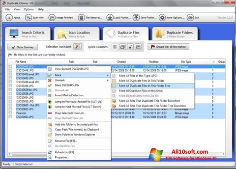 لقطة شاشة Duplicate Cleaner لنظام التشغيل Windows 10