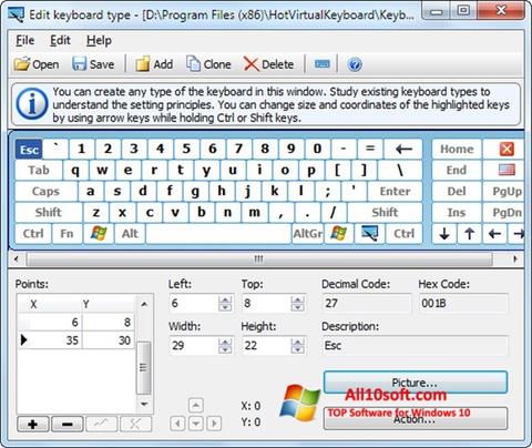 لقطة شاشة Virtual Keyboard لنظام التشغيل Windows 10