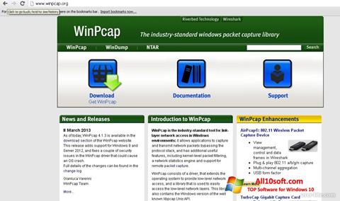 لقطة شاشة WinPcap لنظام التشغيل Windows 10