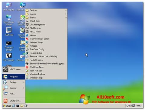 لقطة شاشة Hirens Boot CD لنظام التشغيل Windows 10