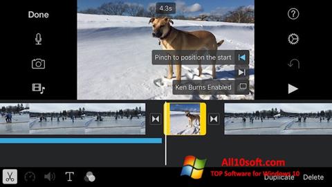 لقطة شاشة iMovie لنظام التشغيل Windows 10