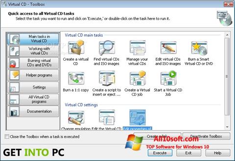 لقطة شاشة Virtual CD لنظام التشغيل Windows 10