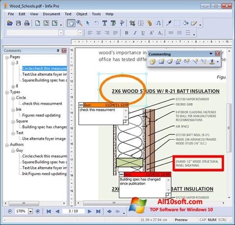 لقطة شاشة Infix PDF Editor لنظام التشغيل Windows 10