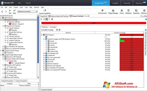 لقطة شاشة SoapUI لنظام التشغيل Windows 10