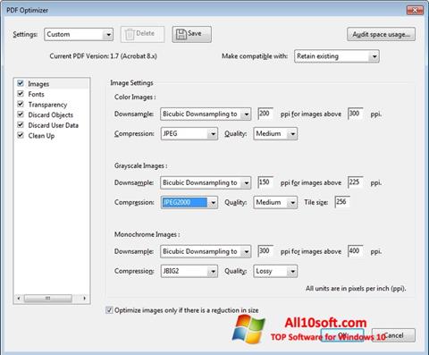 لقطة شاشة Adobe Acrobat Pro DC لنظام التشغيل Windows 10