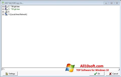 لقطة شاشة KillCopy لنظام التشغيل Windows 10