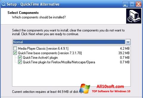 لقطة شاشة QuickTime Alternative لنظام التشغيل Windows 10