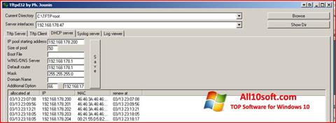 لقطة شاشة Tftpd32 لنظام التشغيل Windows 10