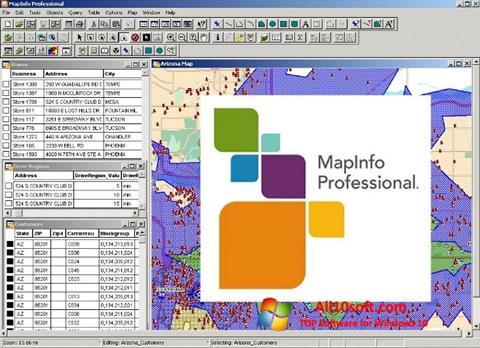 لقطة شاشة MapInfo Professional لنظام التشغيل Windows 10