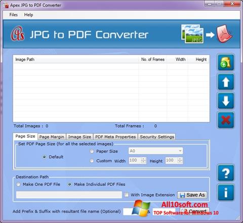 لقطة شاشة JPG to PDF Converter لنظام التشغيل Windows 10