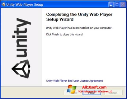لقطة شاشة Unity Web Player لنظام التشغيل Windows 10