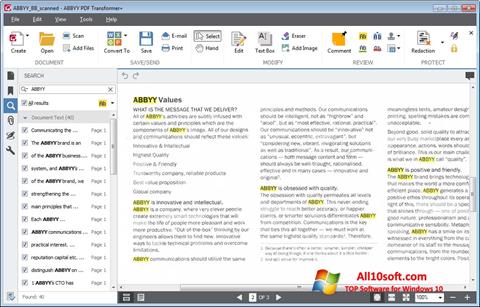 لقطة شاشة ABBYY PDF Transformer لنظام التشغيل Windows 10