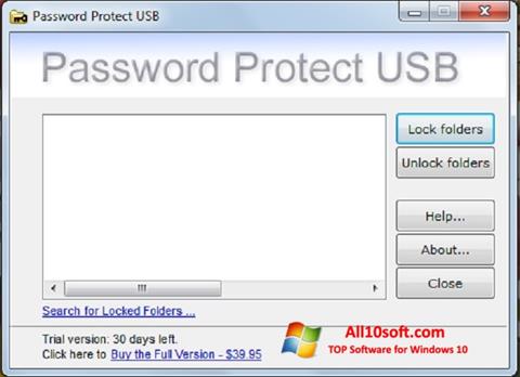 لقطة شاشة Password Protect USB لنظام التشغيل Windows 10